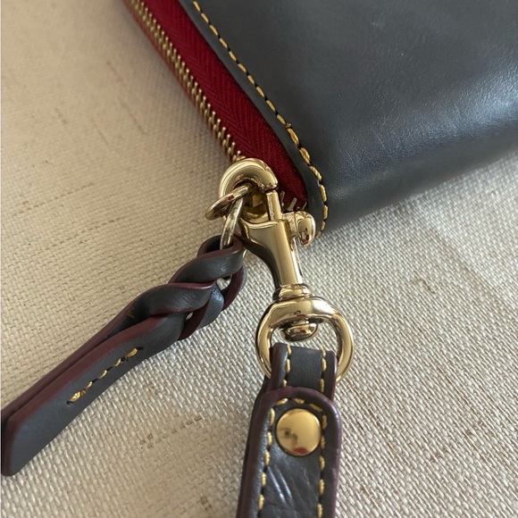 Dooney & Bourke Florentine Large Zip Wristlet Slate Gray - Picture 4 of 5
